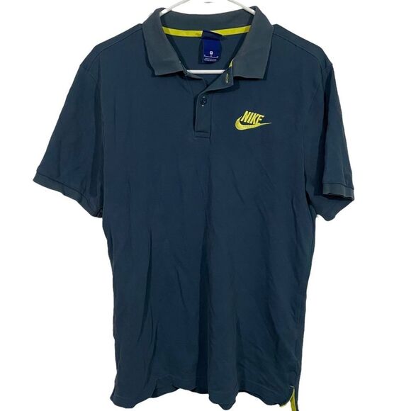 Nike Dri-Fit Slate Blue Short Sleeve Polo Shirt - Picture 1 of 3